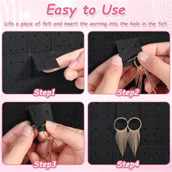 2 PC Jewelry Organizer Storage Hanging Holder Display Earrings Necklace Bracelet - Picture 5 of 7